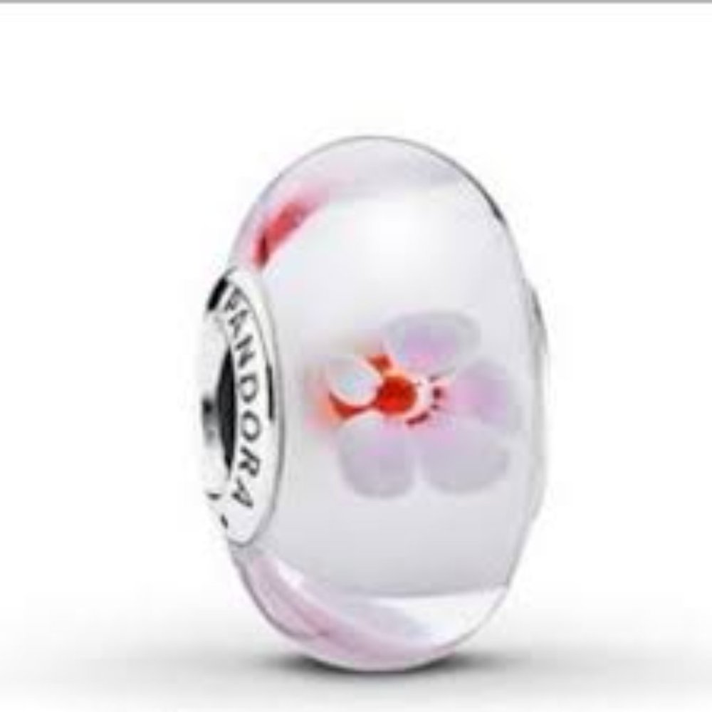 PANDORA Floral Murano Glass Charm